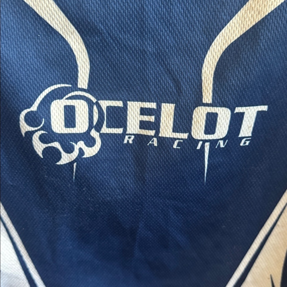OCELOT Racing Kids Size Large Youth Blue Long Sleeve Jersey Moto Racing Shirt - Picture 6 of 8